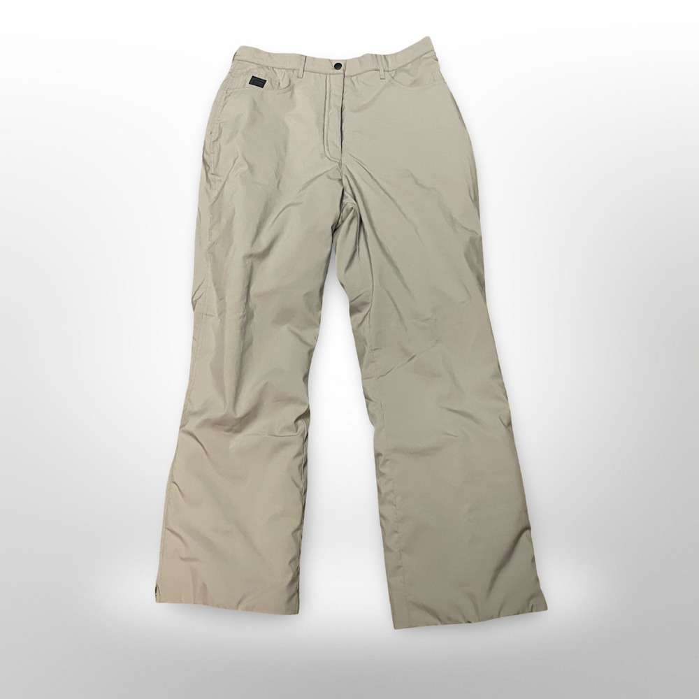FERA Ladies Khaki Ski Snow‎ Pants Waterproof Insulated Sz 12R active sporty cozy